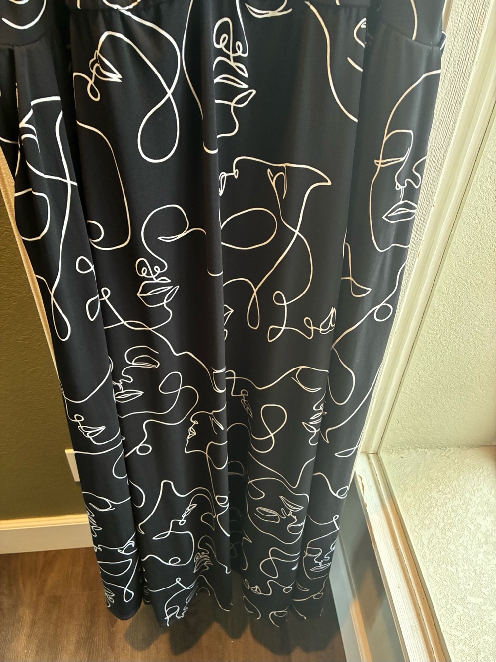 torrid Black Maxi Dress with White Abstract Line Faces - Picture 7 of 11